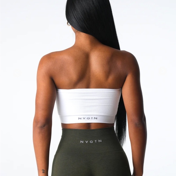 SOLD* NVGTN White Conquer Ribbed Seamless Bra - Picture 2 of 5